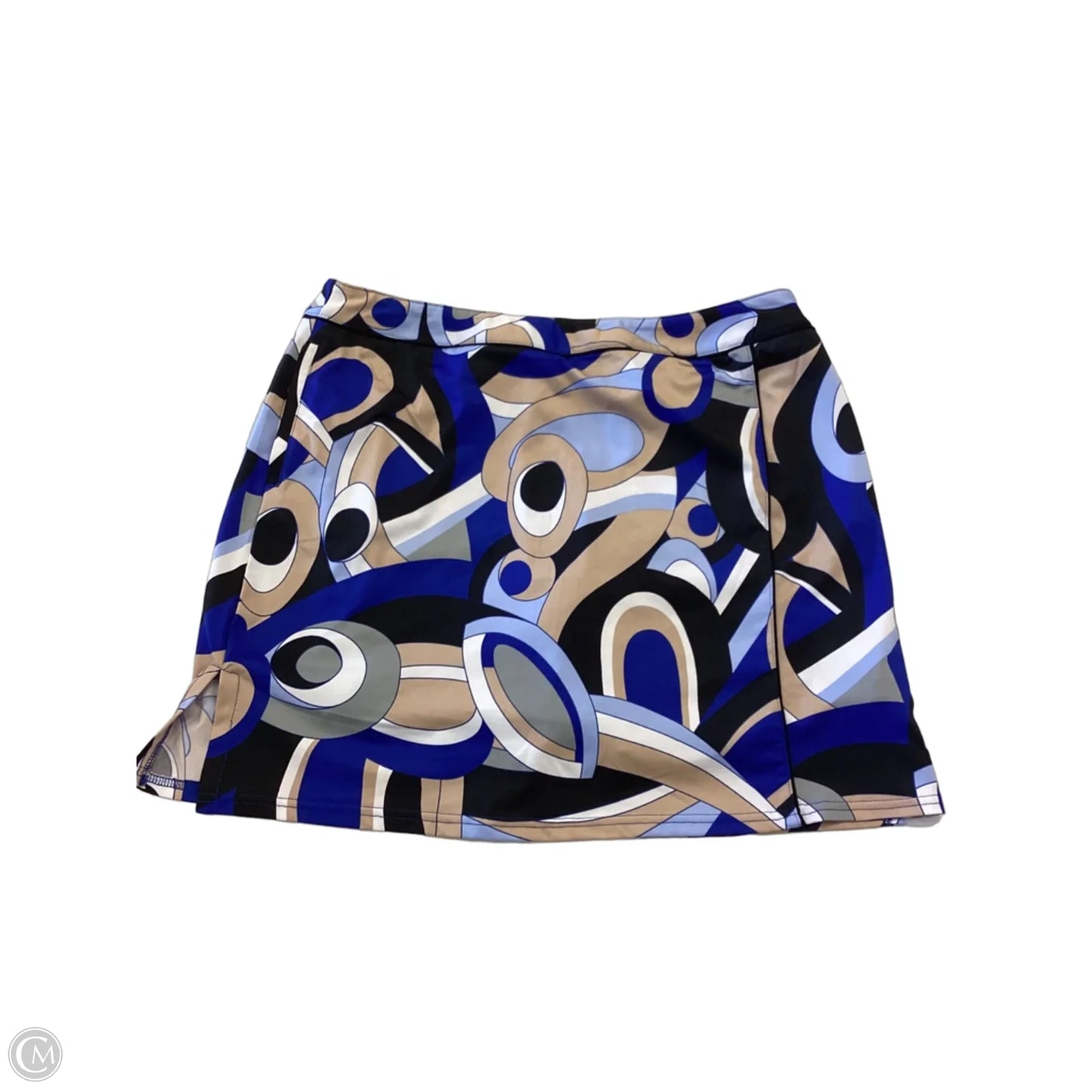 Athletic Skort By Clothes Mentor In Blue & Tan, Size: 10