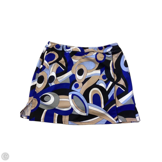 Athletic Skort By Clothes Mentor In Blue & Tan, Size: 10