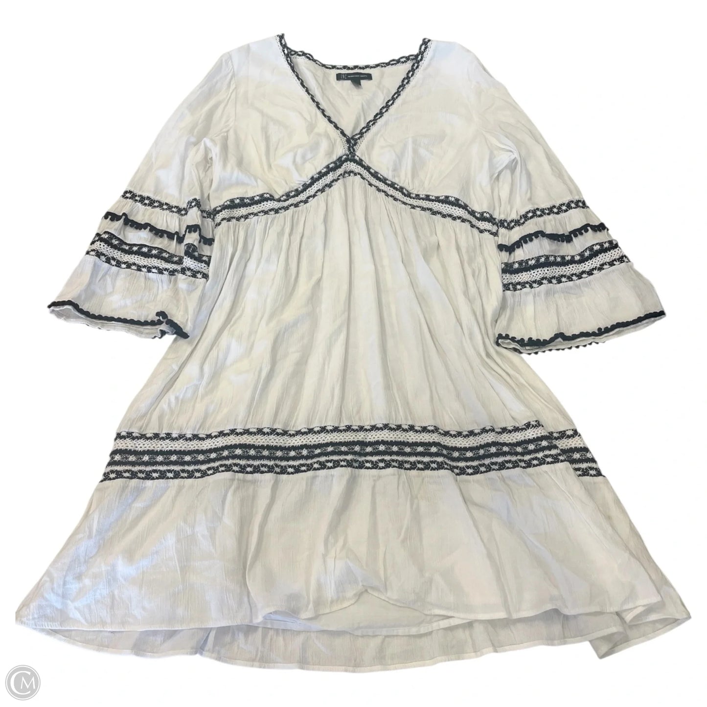Dress Casual Midi By Inc In Black & White, Size: L