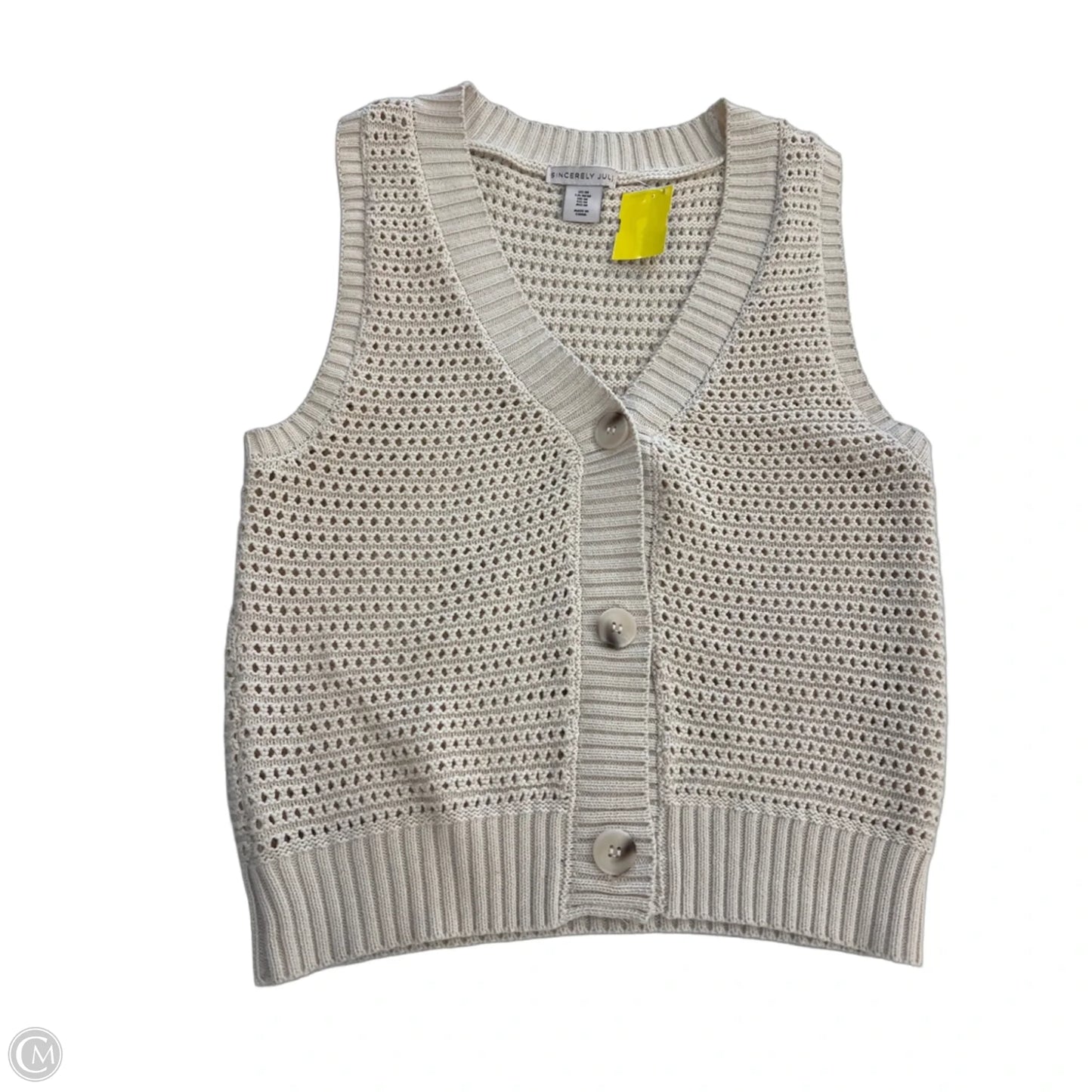 Vest Other By Sincerely Jules In Cream, Size: M