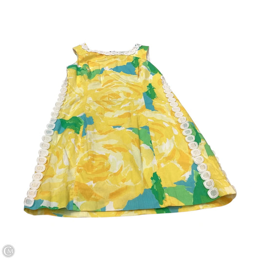 Dress Designer By Lilly Pulitzer In Green & Yellow, Size: 2