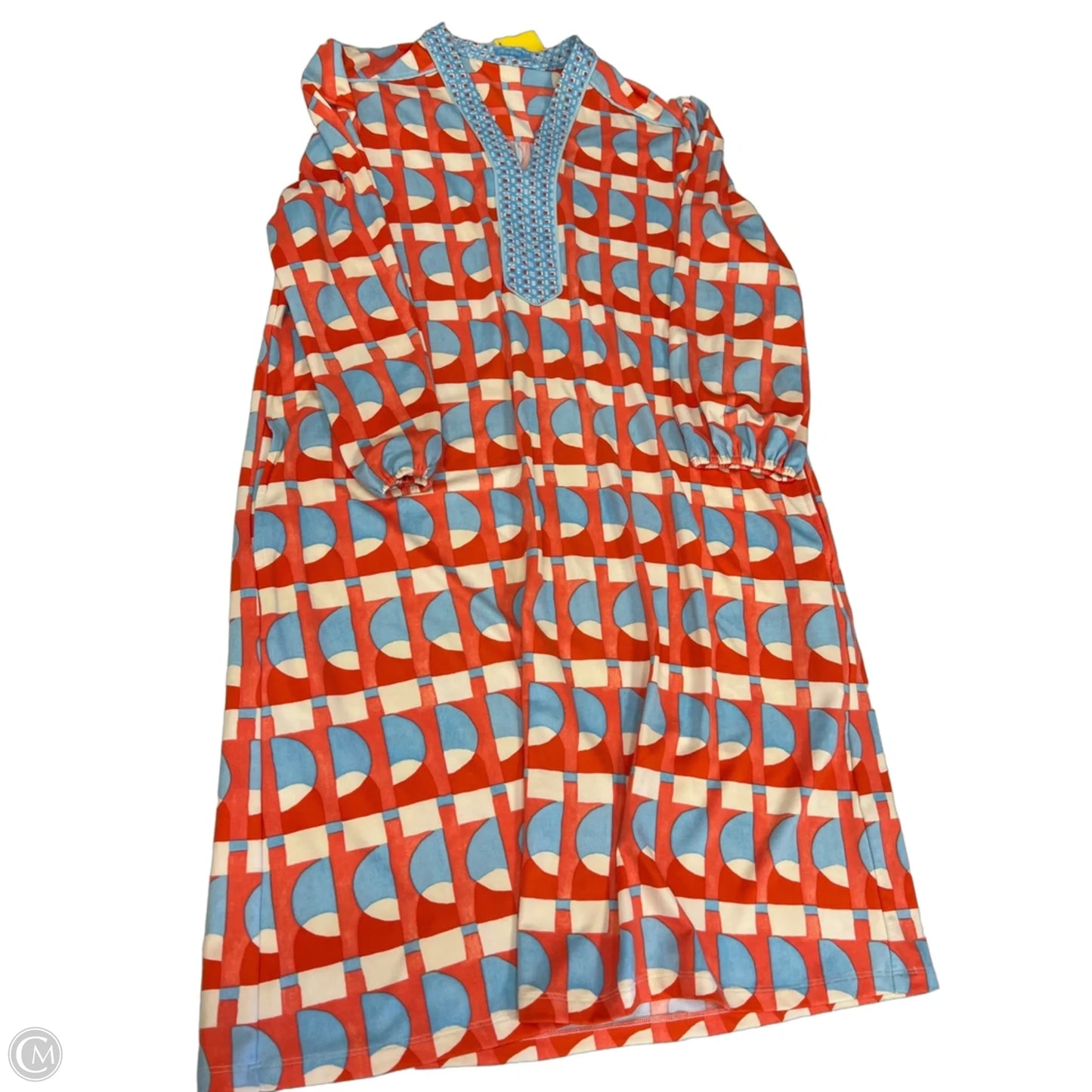 Dress Casual Short By J Mclaughlin In Blue & Orange, Size: L