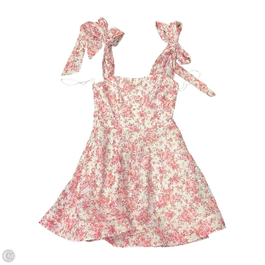 Dress Casual Short By Francesca’s In Gold & Pink, Size: S