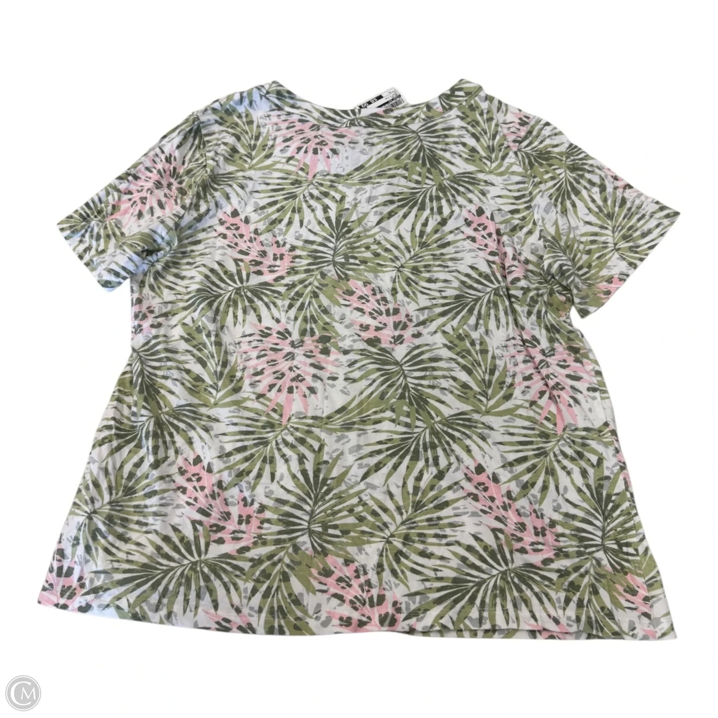 Top Short Sleeve By Coral Bay In Green & Pink, Size: Xl