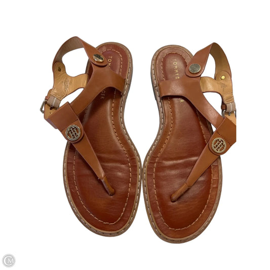 Sandals Flats By Tommy Hilfiger In Tan, Size: 7.5