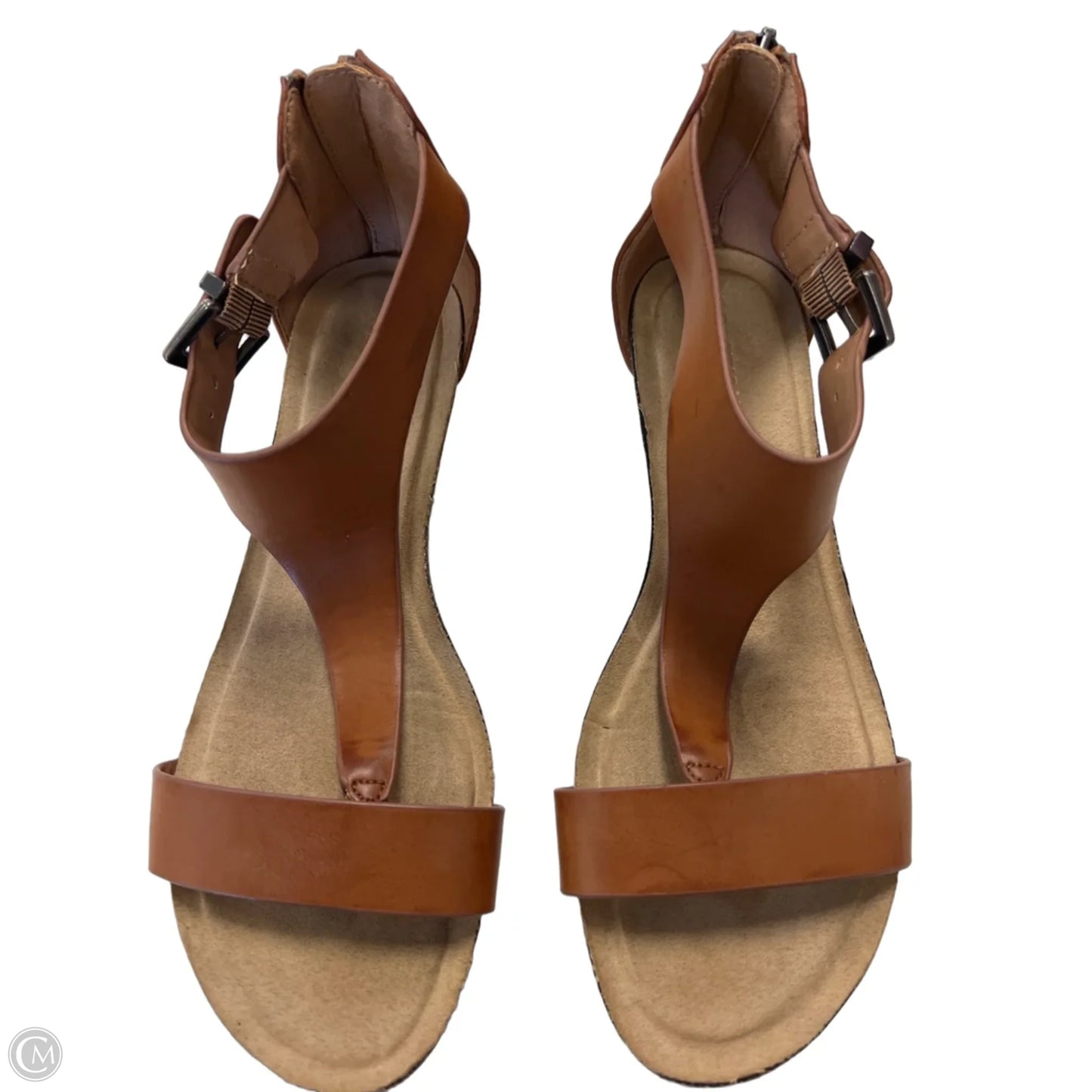 Sandals Heels Wedge By Kenneth Cole Reaction In Tan, Size: 8