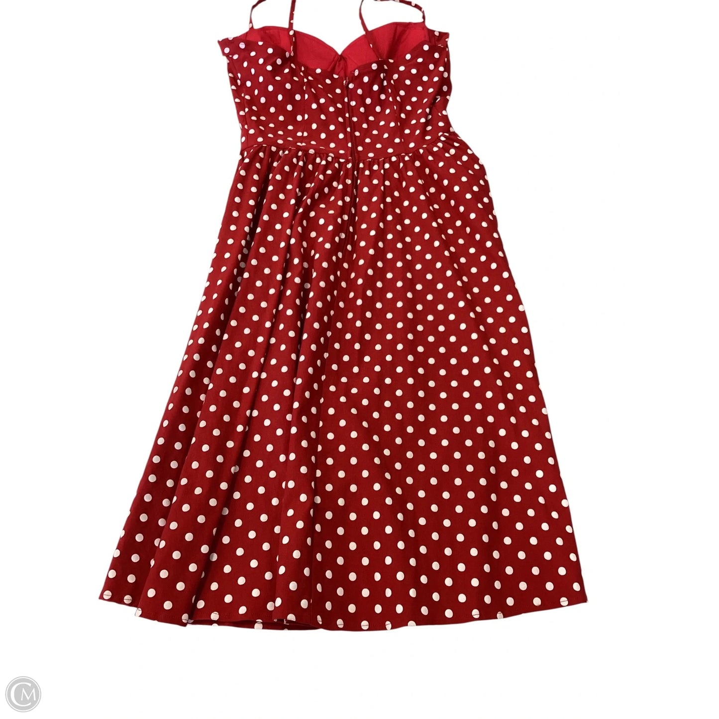 Dress Casual Midi By Clothes Mentor In Polkadot Pattern, Size: L