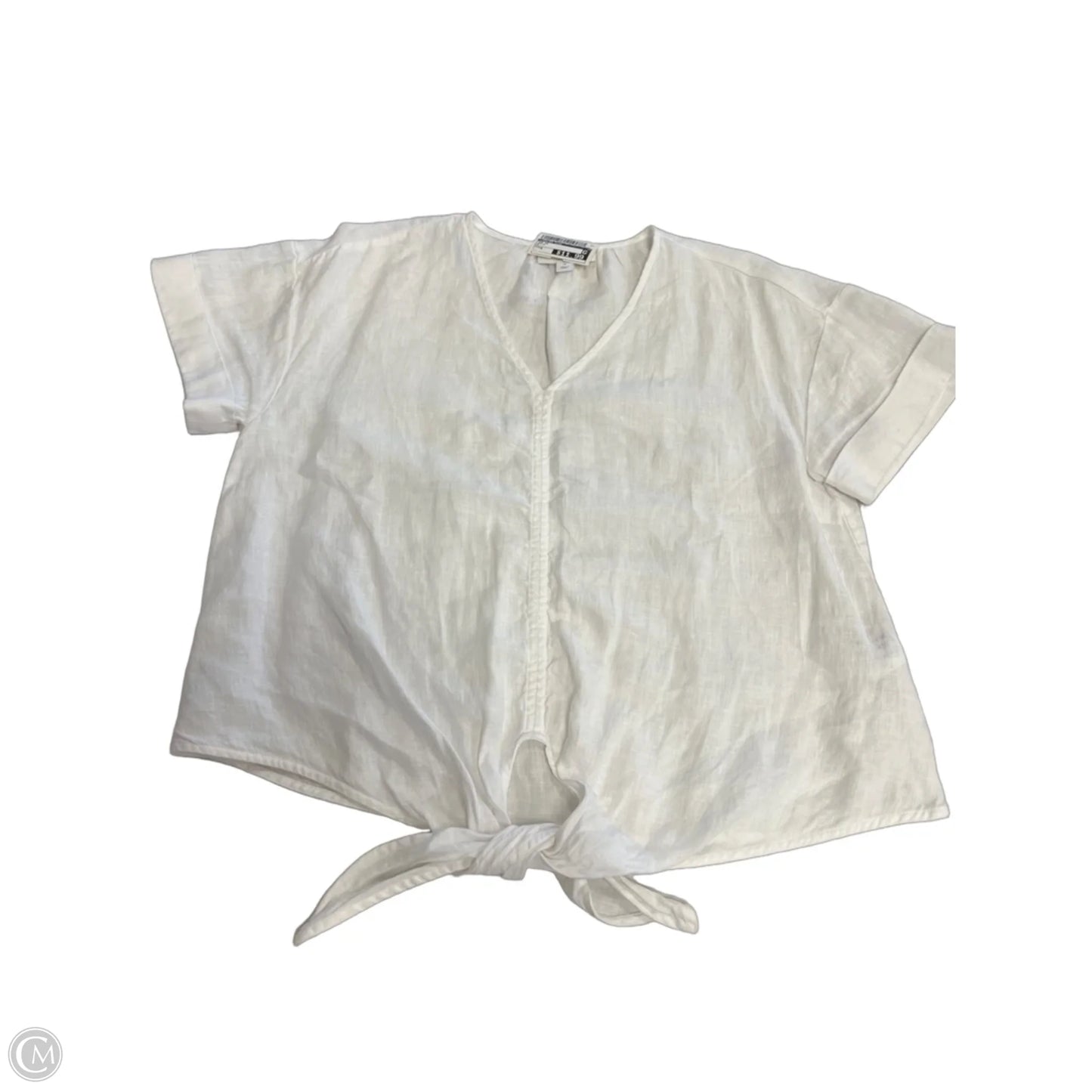 Top Short Sleeve By Charter Club In White, Size: M