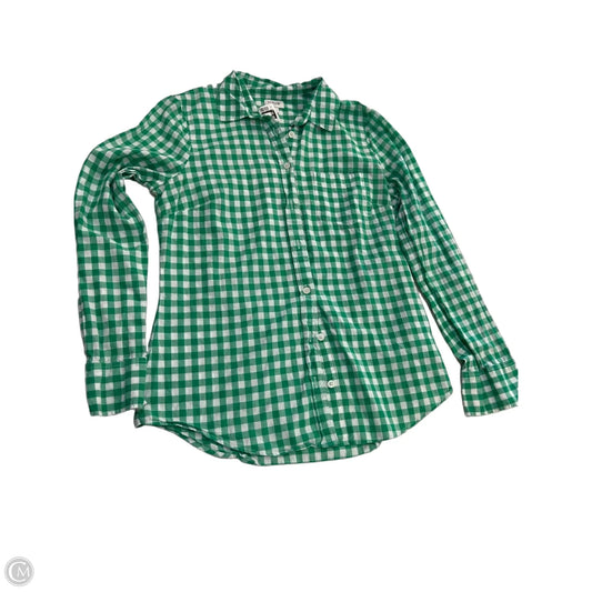 Top Long Sleeve By J. Crew In Plaid Pattern, Size: S