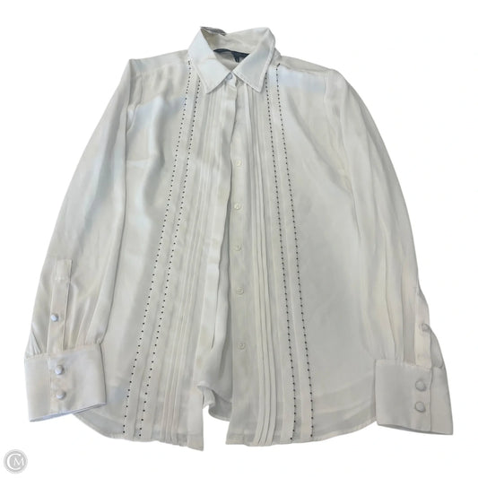 Top Long Sleeve By White House Black Market In Black & White, Size: 0