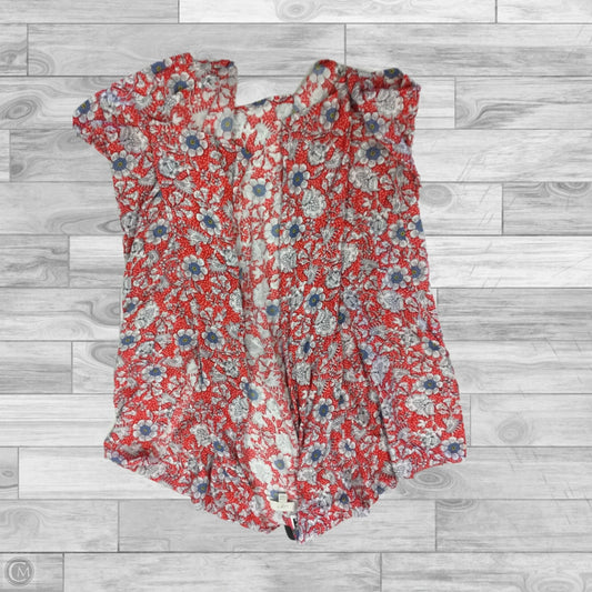 Kimono By Loft In Blue & Red & White, Size: Osfm