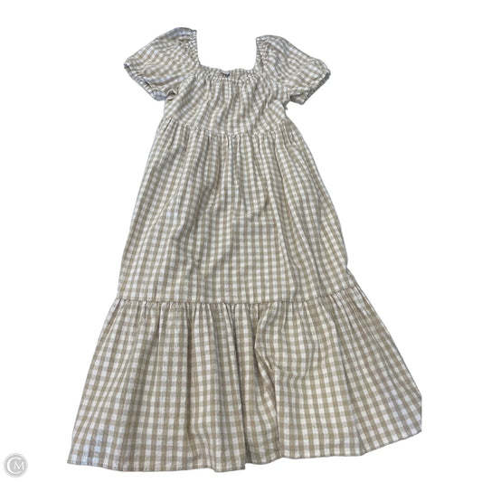 Dress Casual Midi By J. Crew In Tan & White, Size: 10