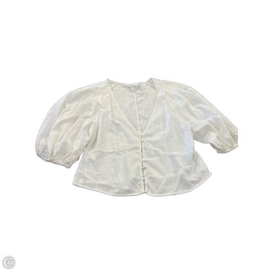 Top Short Sleeve By H&m In White, Size: L