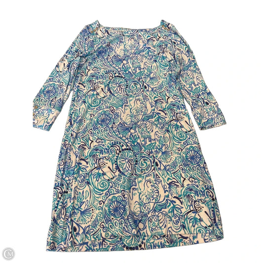 Dress Designer By Lilly Pulitzer In Blue & White, Size: L