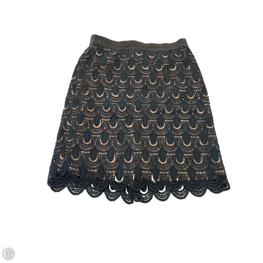 Skirt Midi By Ann Taylor In Black & Tan, Size: 6