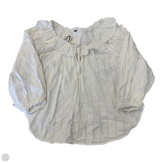 Blouse Long Sleeve By Free People In White, Size: M
