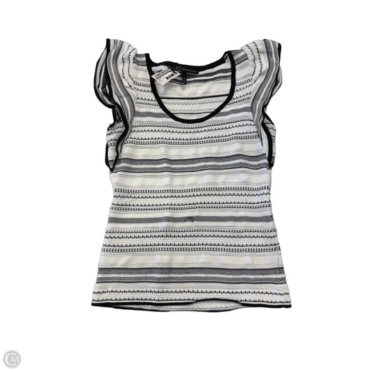 Top Short Sleeve By White House Black Market In Black & White, Size: S