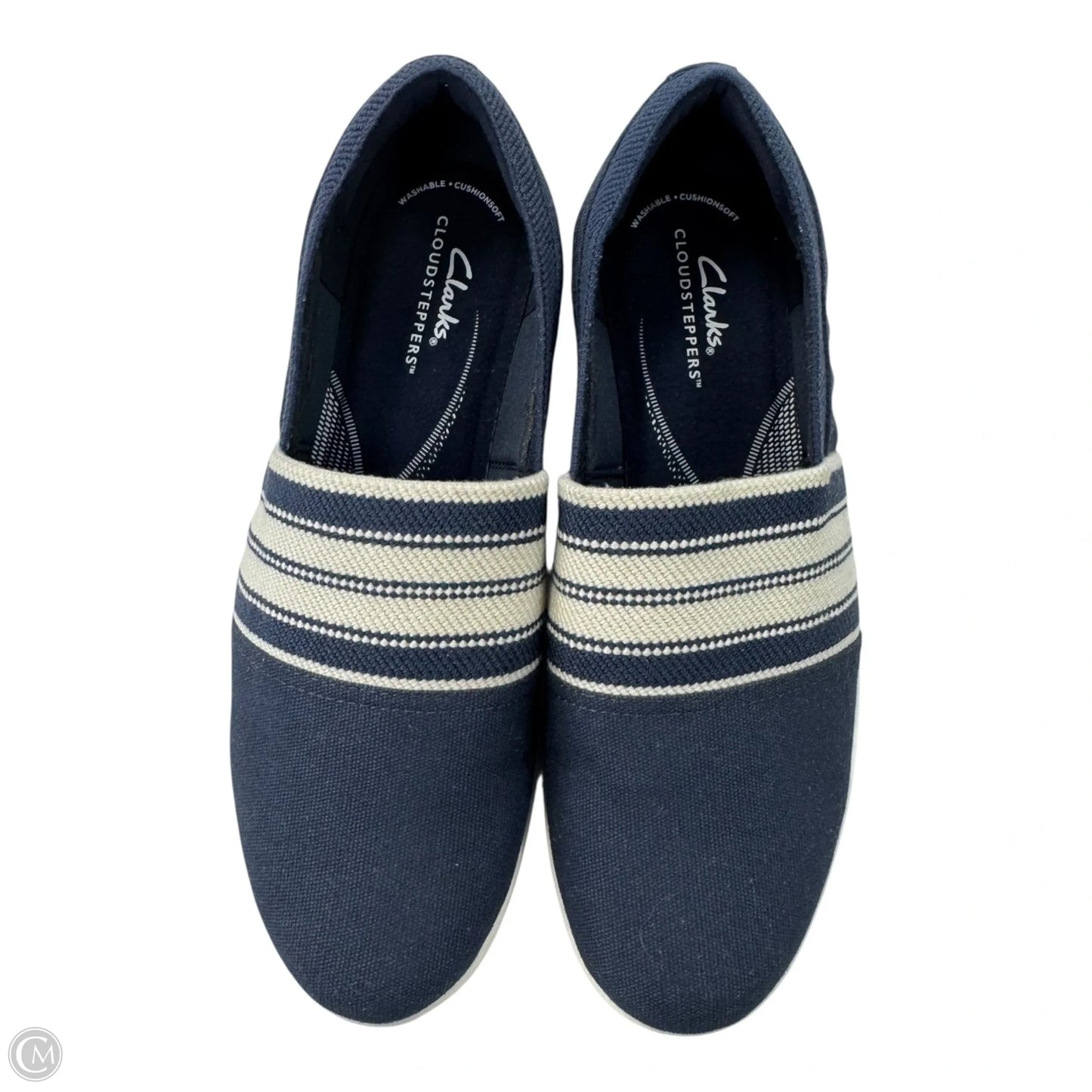 Shoes Athletic By Clarks In Blue & White, Size: 9.5