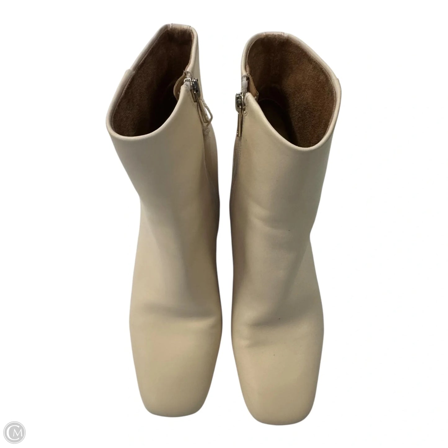 Boots Ankle Heels By Sam And Libby In Cream, Size: 8.5