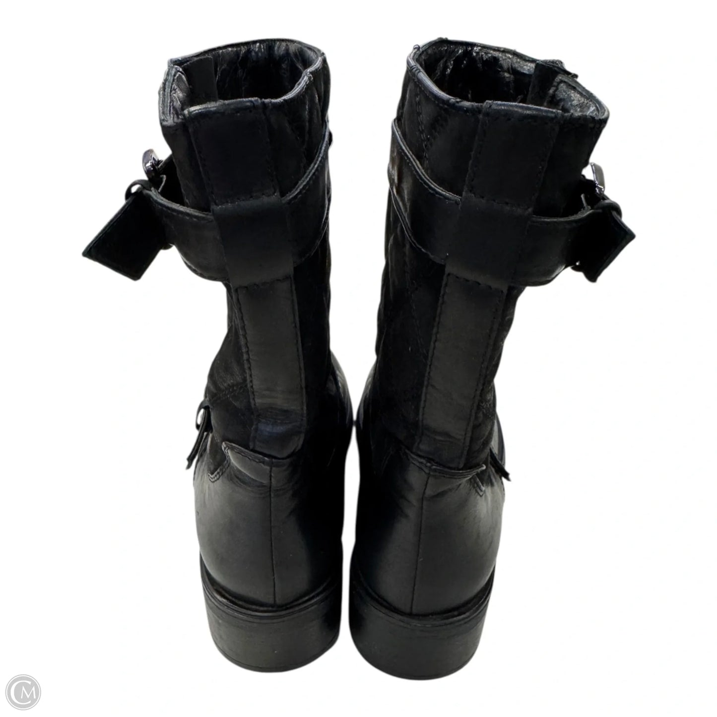 Boots Leather By Aquatalia In Black, Size: 8.5