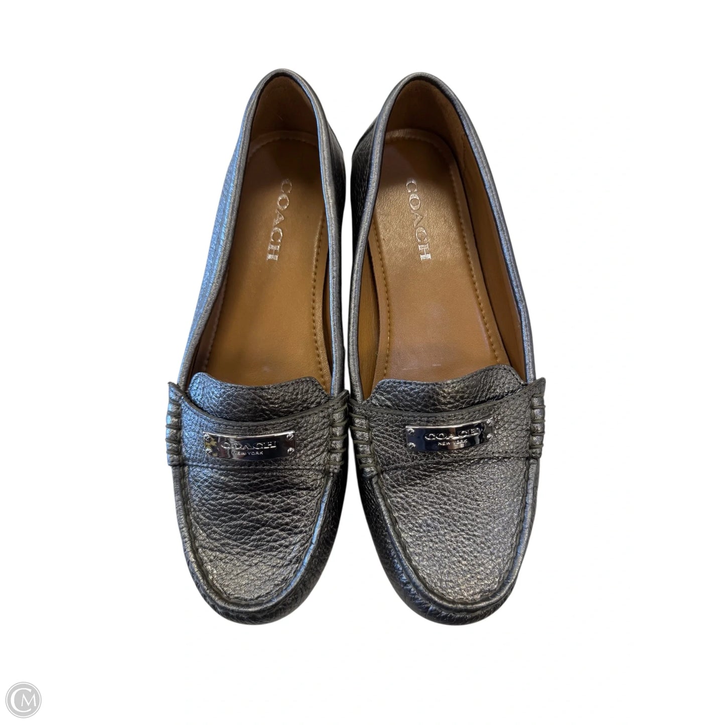 Shoes Designer By Coach In Silver, Size: 8.5