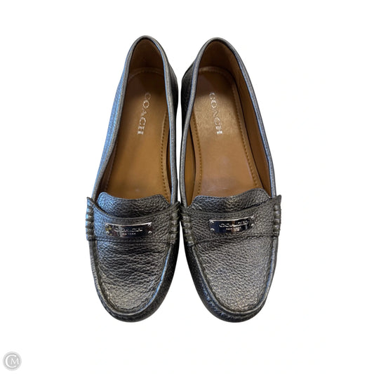 Shoes Designer By Coach In Silver, Size: 8.5