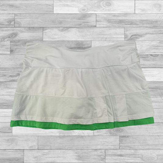 White Green Athletic Skirt Skort Bolle, Size Xl