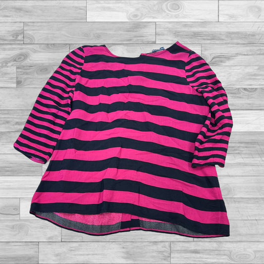 Top 3/4 Sleeve By Banana Republic In Striped, Size: S