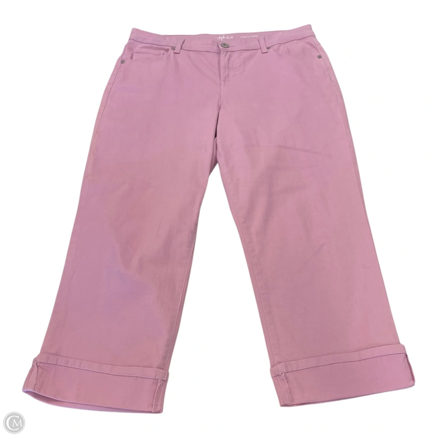 Capris By Style And Company In Pink, Size: 12