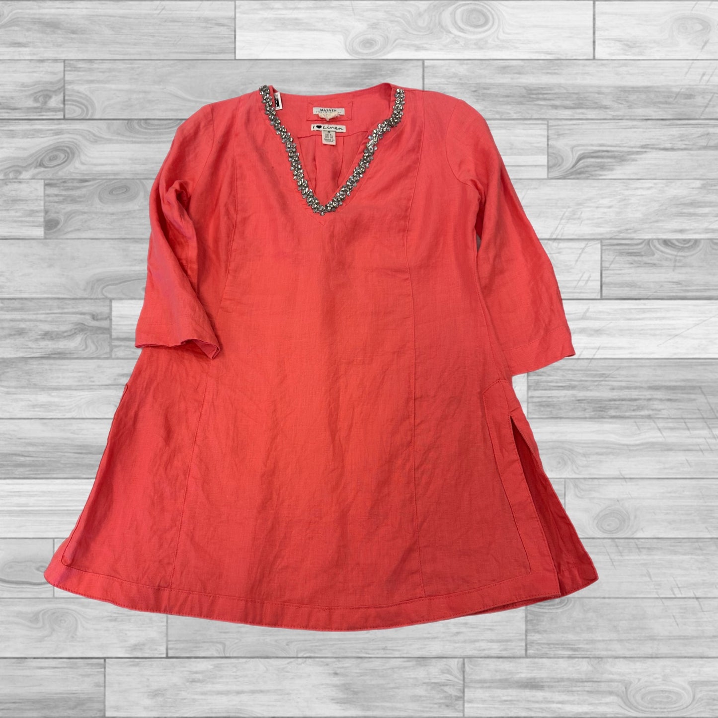 Tunic 3/4 Sleeve By Cmc In Coral, Size: S