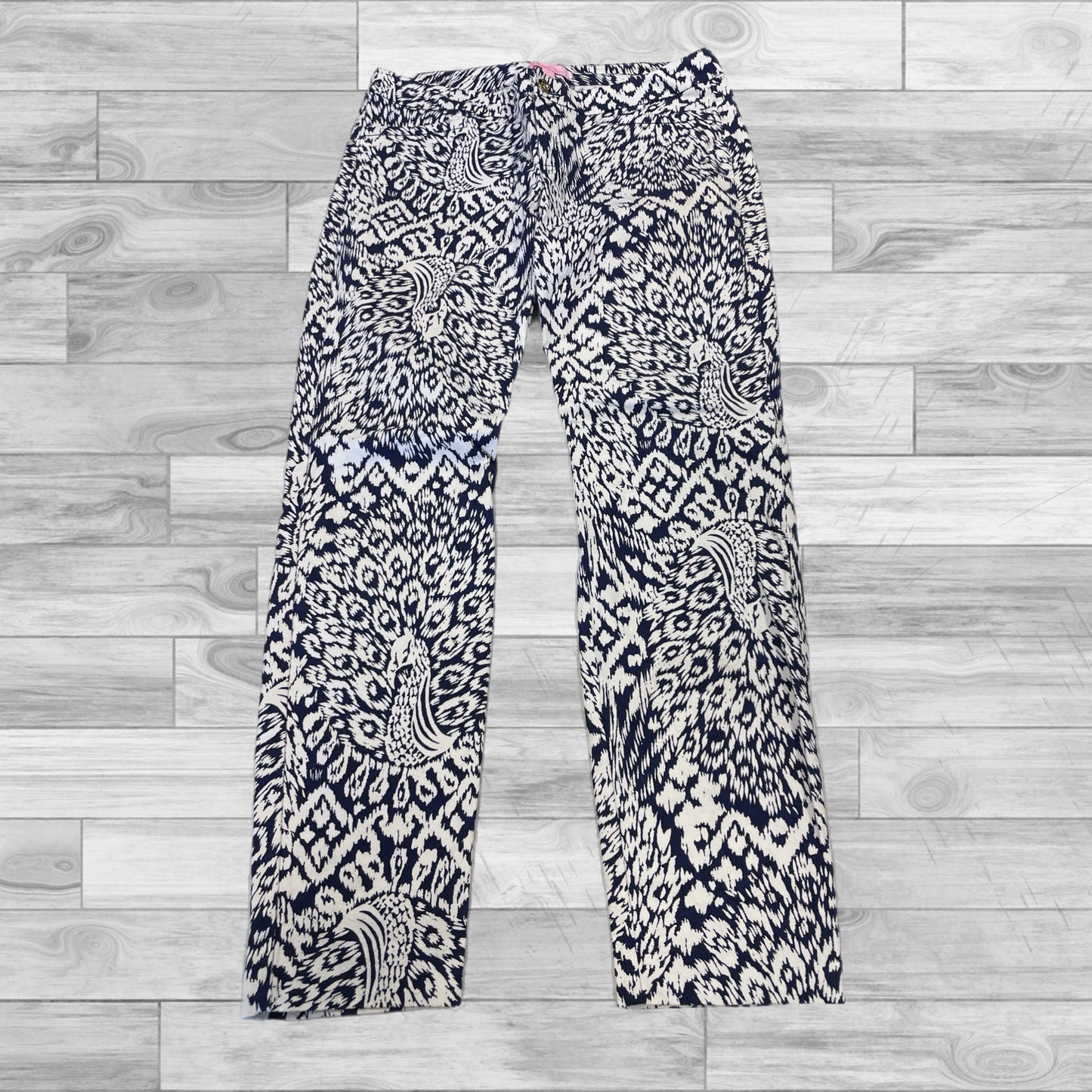 Pants Designer By Lilly Pulitzer In Blue & White, Size: 8