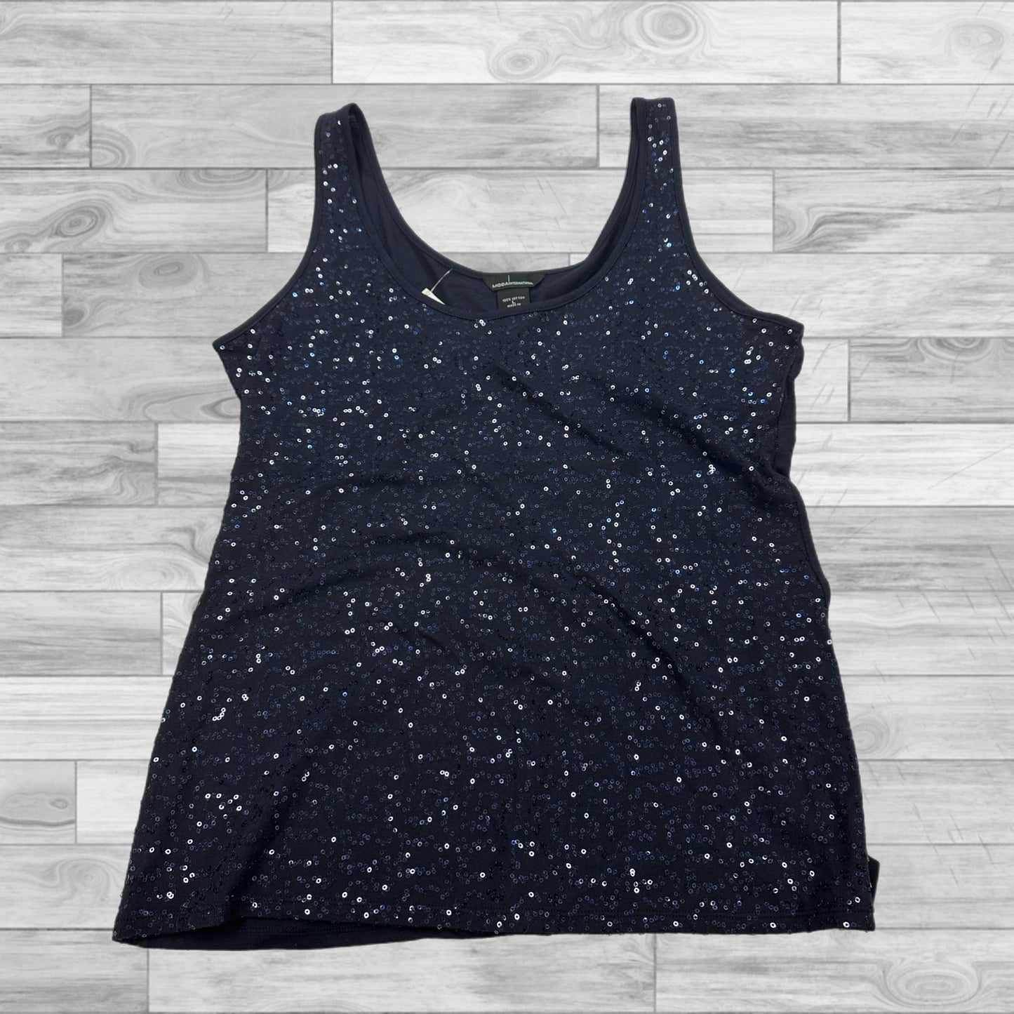 Tank Top By Moda Intl In Navy, Size: L