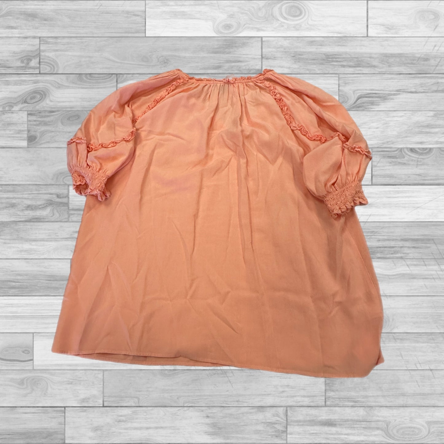 Top Short Sleeve By Ann Taylor In Orange, Size: M
