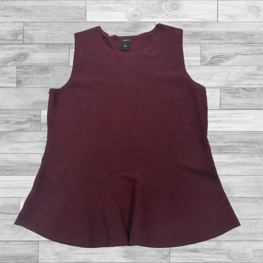 Top Sleeveless By Ann Taylor In Maroon, Size: M