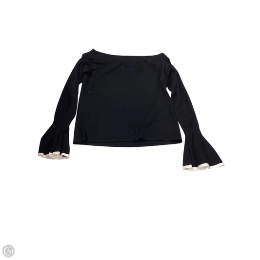 Top Long Sleeve By Marled In Black, Size: L