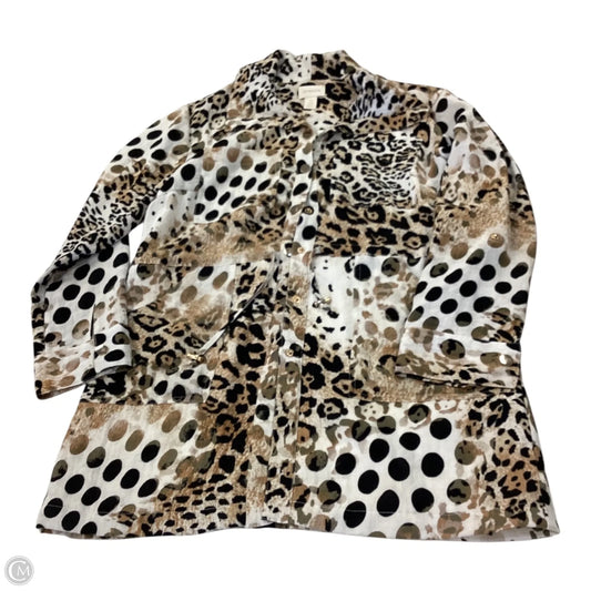 Jacket Other By Chicos In Animal Print, Size: 0