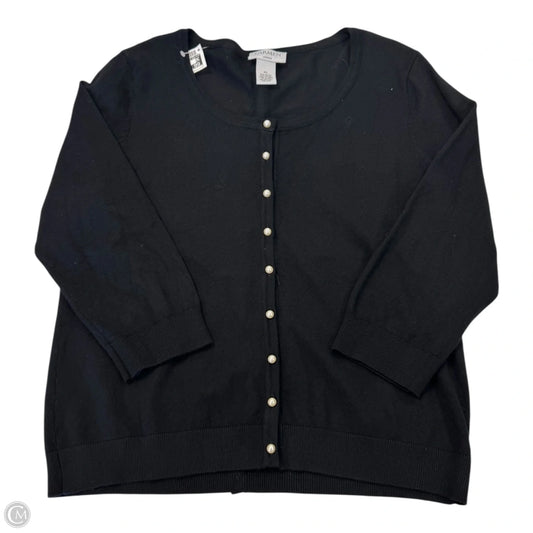Cardigan By Carmen By Carmen Marc Valvo In Black, Size: Lp