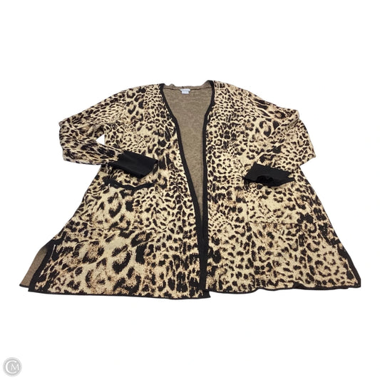 Cardigan By Chicos In Animal Print, Size: Xl