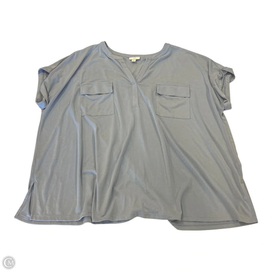Top Short Sleeve By J. Jill In Blue, Size: 3x