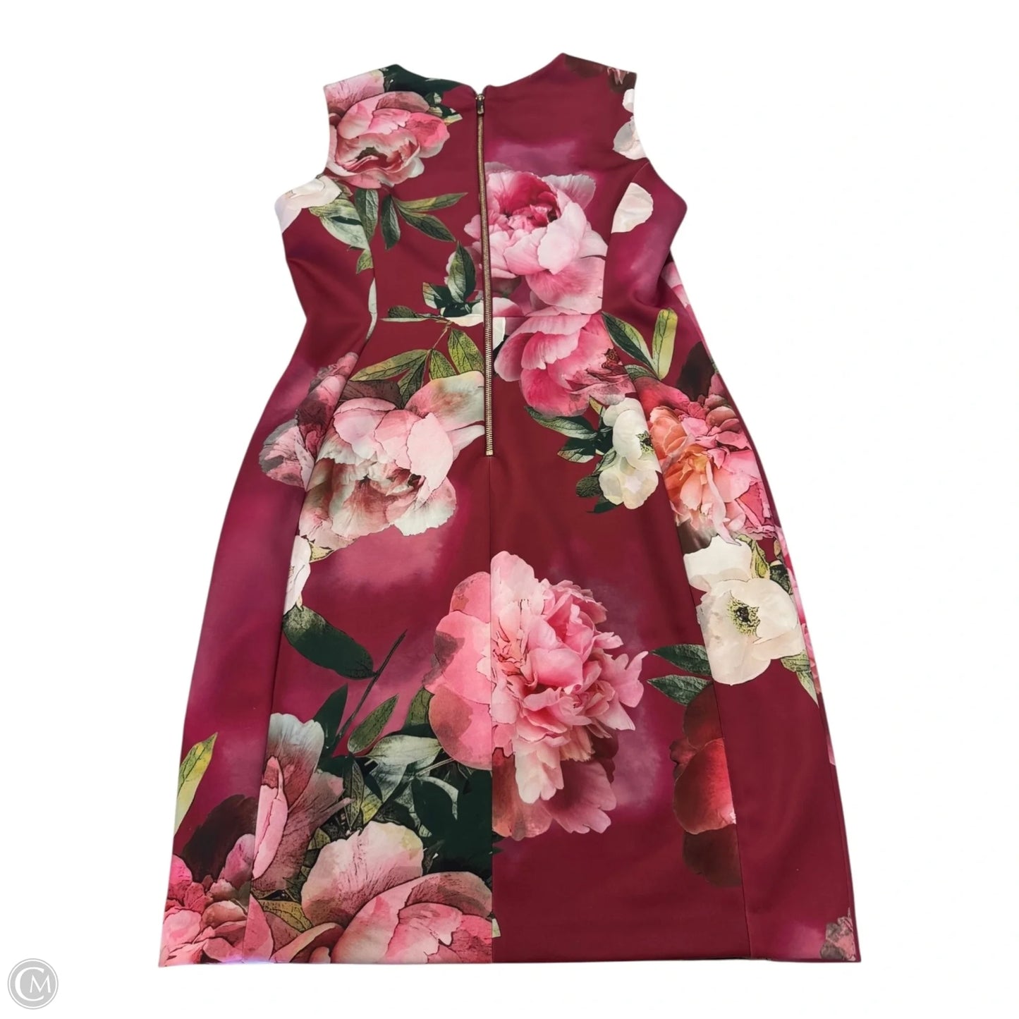 Dress Casual Midi By Calvin Klein In Floral Print, Size: 14