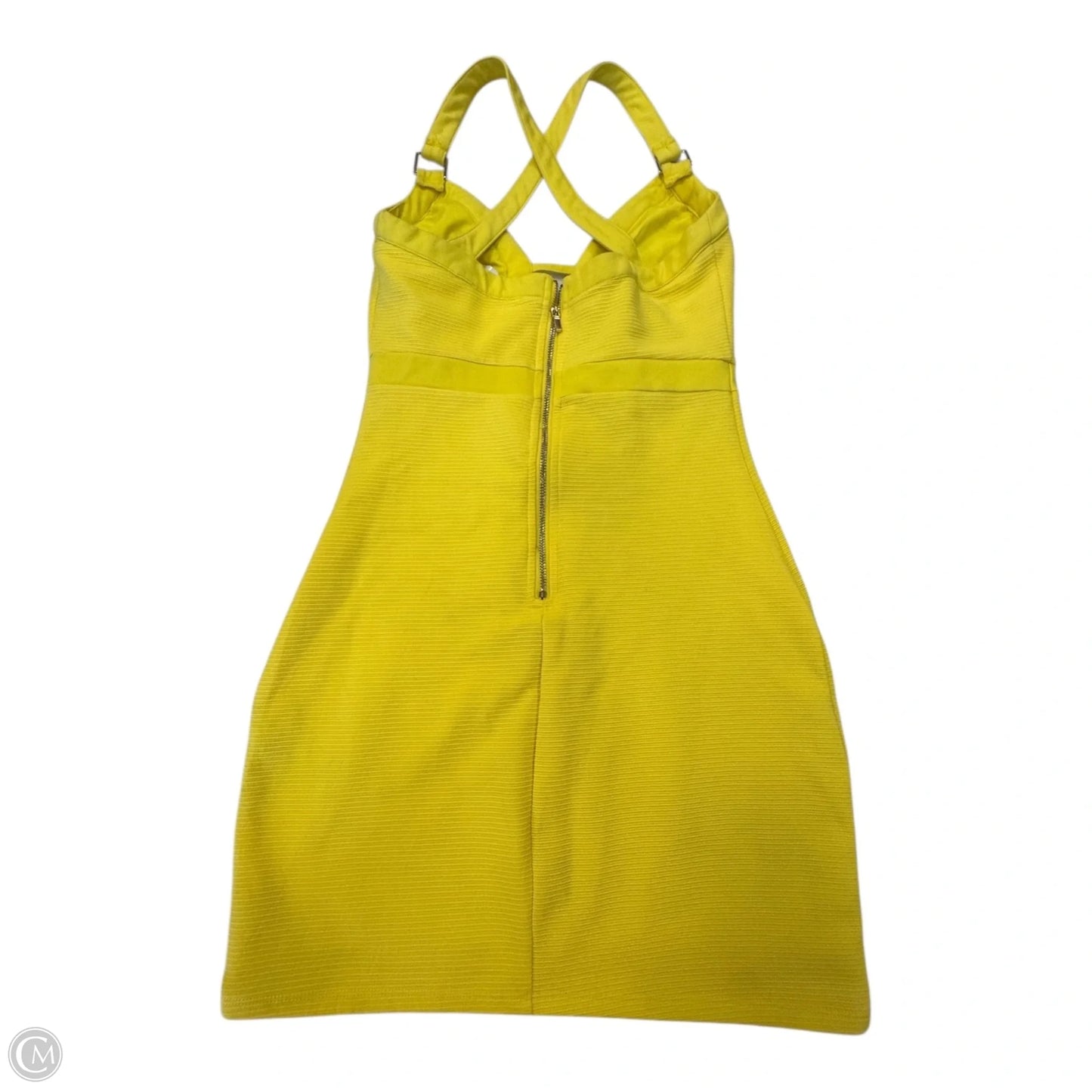 Dress Casual Short By Bebe In Yellow, Size: Xs