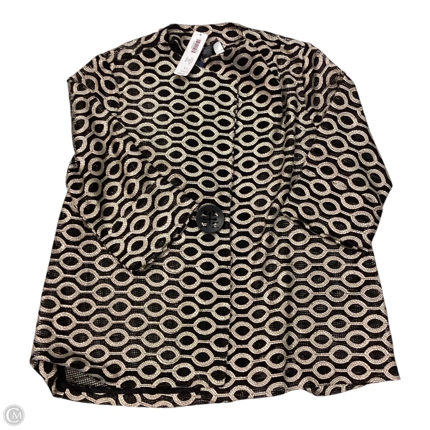 Jacket Other By Chicos In Black & Gold, Size: M