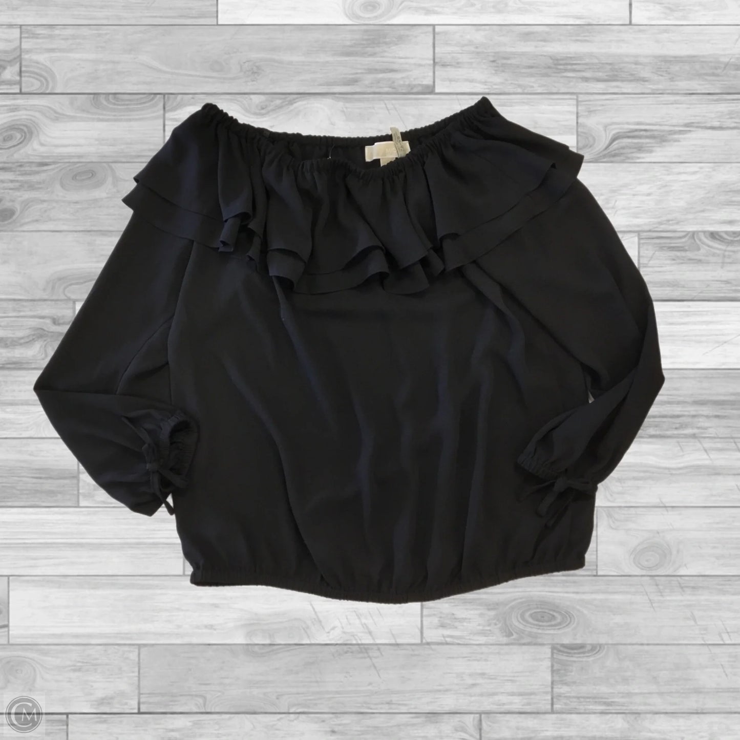 Top Long Sleeve By Michael By Michael Kors In Black, Size: S