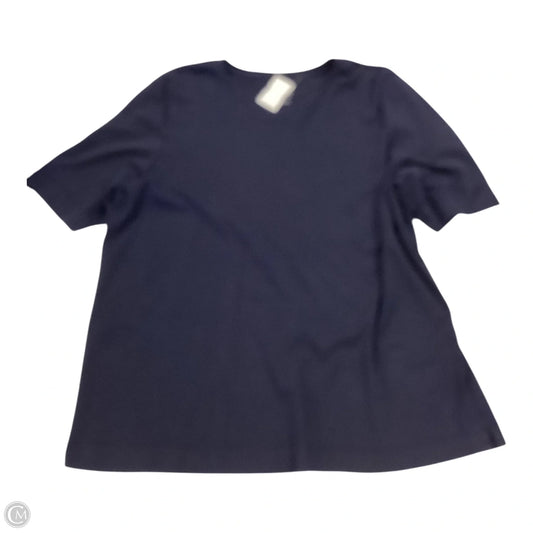 Top Short Sleeve Basic By Chicos In Navy, Size: 4