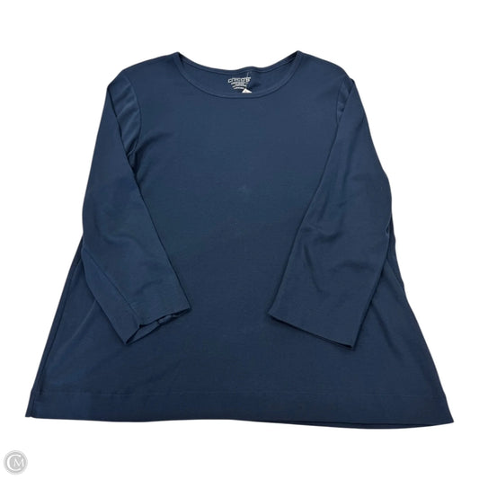 Top Long Sleeve Basic By Chicos In Navy, Size: 4 (2x)