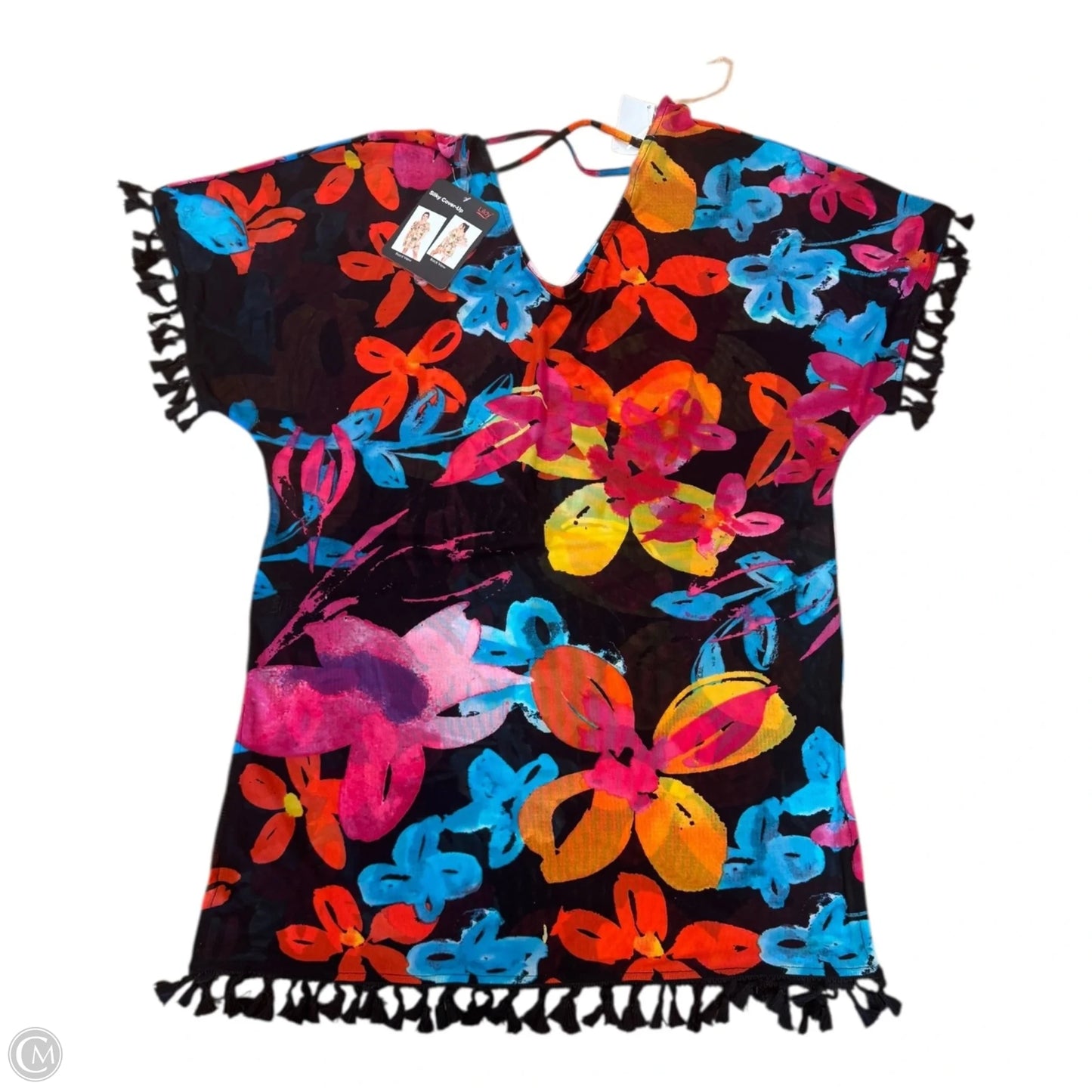 Swimwear Cover-up By Clothes Mentor In Multi-colored, Size: M