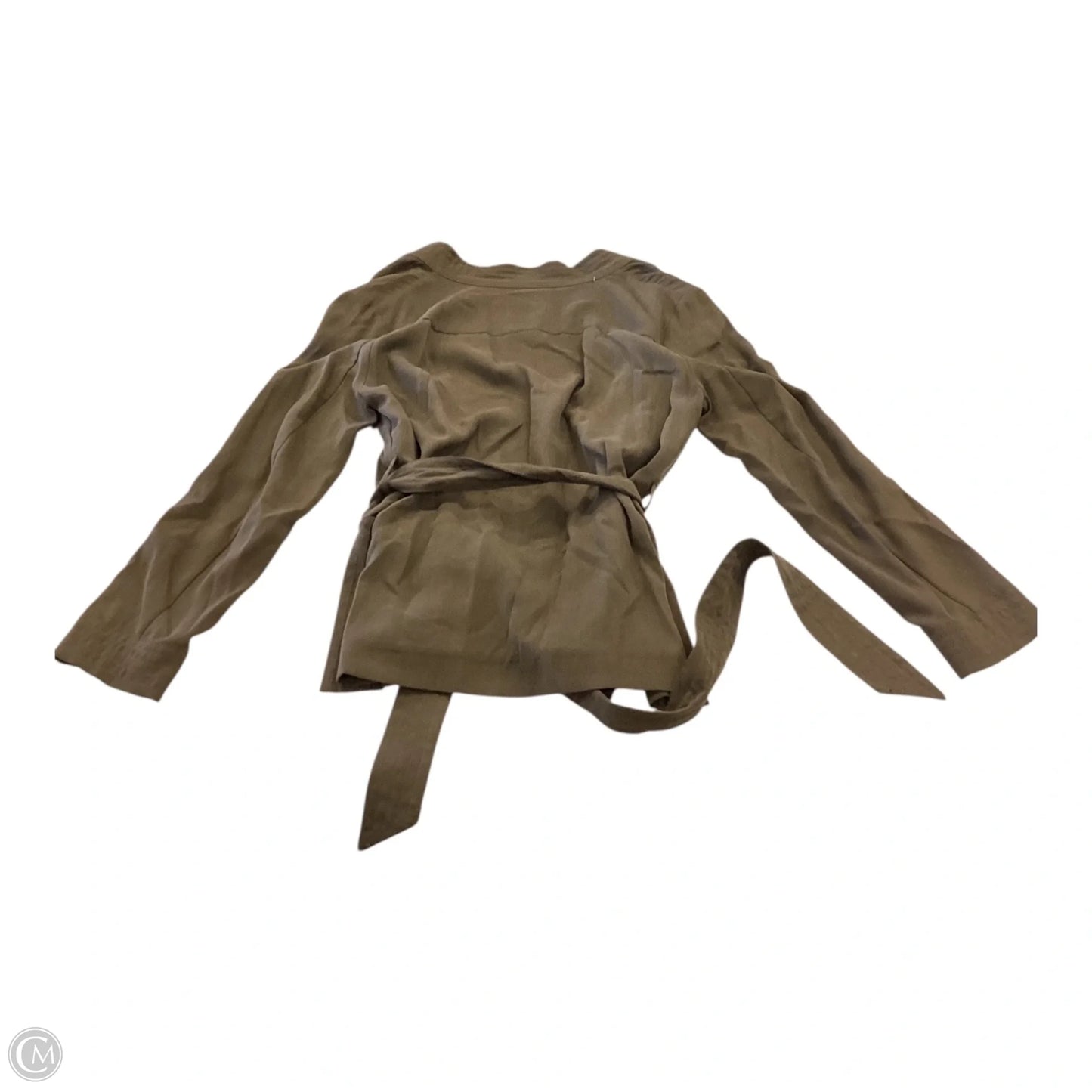 Jacket Shirt By H&m In Green, Size: 8