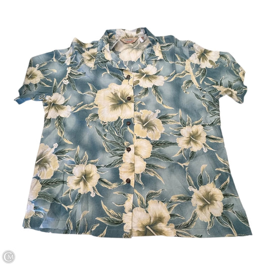 Top Short Sleeve By Clothes Mentor In Tropical Print, Size: L