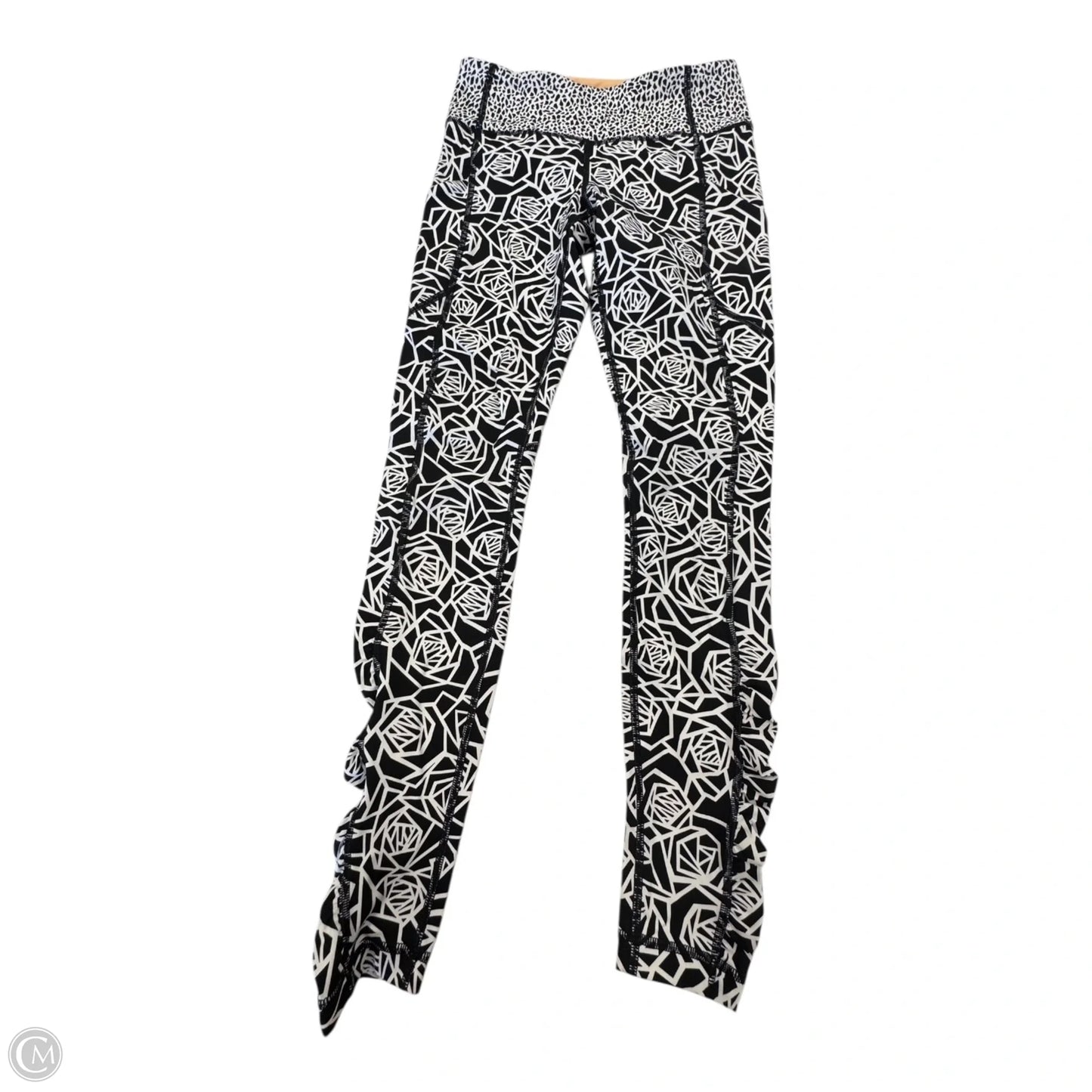 Athletic Leggings By Lululemon In Black & White, Size: 4
