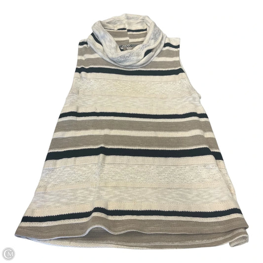 Top Sleeveless By Cmb In Striped Pattern, Size: Xl
